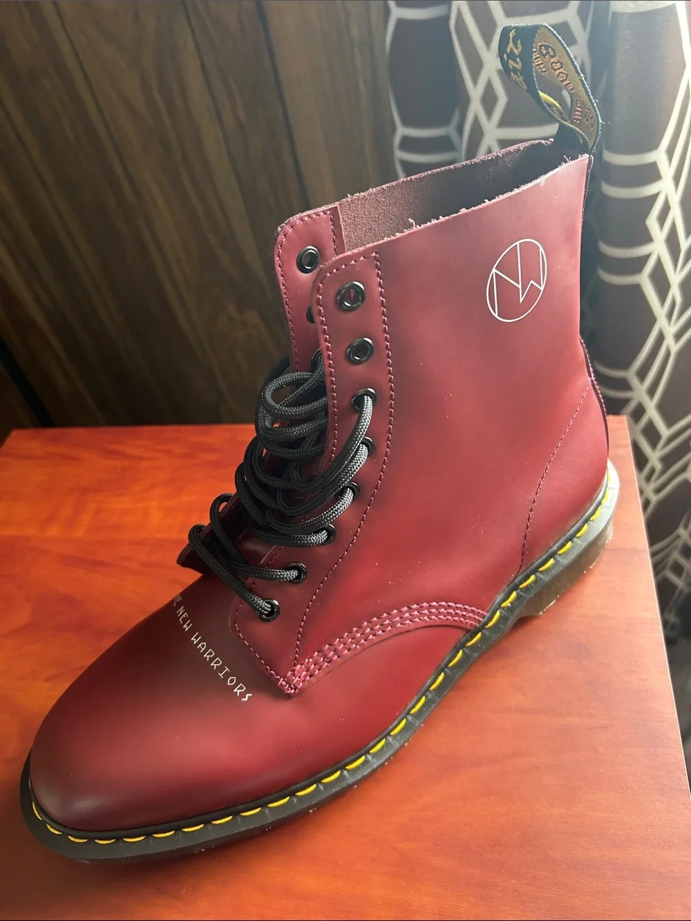 Dr. Martens x Undercover Jun Takahashi Cherry Red Leather Boot with Black Lace